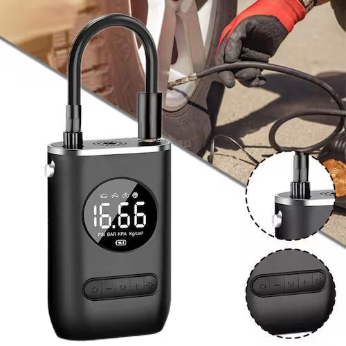 Mini compresor de aire digital portátil y recargable